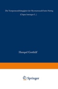 Cover: Die Temperaturabh&auml;ngigkeit der Myomerenzahl beim Hering <Clupea harengus L.> - Springer