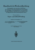 Cover: Papier- und Zellstoff-Pr&uuml;fung - Springer