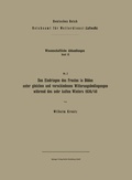 Cover: Das Eindringen des Frostes in B&ouml;den unter gleichen und verschiedenen Witterungsbedingungen w&auml;hrend des sehr kalten Winters 1939/40 - Springer