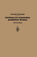 Cover: Anleitung zur organischen qualitativen Analyse - Springer