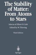 Cover: The Stability of Matter: From Atoms to Stars - Springer