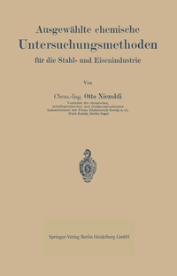 Abbildung von: Ausgewählte chemische Untersuchungsmethoden für die Stahl- und Eisenindustrie - Springer