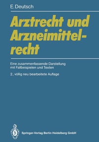Abbildung von: Arztrecht und Arzneimittelrecht - Springer