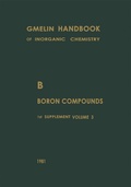 Cover: B Boron Compounds - Springer