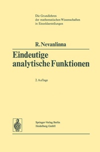 Abbildung von: Eindeutige Analytische Funktionen - Springer