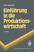Cover: Einf&uuml;hrung in die Produktionswirtschaft - Springer