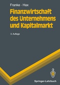 Cover: Finanzwirtschaft des Unternehmens und Kapitalmarkt - Springer