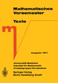 Cover: Mathematisches Vorsemester - Springer