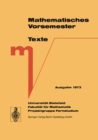 Abbildung von: Mathematisches Vorsemester - Springer
