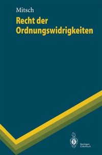 Abbildung von: Recht der Ordnungswidrigkeiten - Springer
