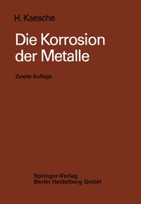 Abbildung von: Die Korrosion der Metalle - Springer