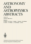 Cover: Astronomy and Astrophysics Abstracts - Springer
