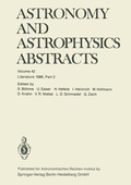 Cover: Astronomy and Astrophysics Abstracts - Springer