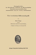 Cover: &Uuml;ber verschiedene Differentenbegriffe - Springer