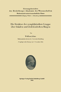 Abbildung von: Die Struktur der symplektischen Gruppe über lokalen und dedekindschen Ringen - Springer