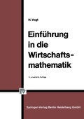 Cover: Einf&uuml;hrung in die Wirtschaftsmathematik - Physica