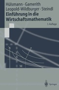 Cover: Einf&uuml;hrung in die Wirtschaftsmathematik - Springer
