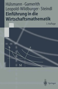 Abbildung von: Einführung in die Wirtschaftsmathematik - Springer