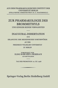 Abbildung von: Zur Pharmakologie des Brommethyls und Einiger Seiner Verwandten - Springer