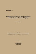 Cover: Zeitliche Schwankungen der Refraktionskonstante und Fernrohrbiegung - Springer