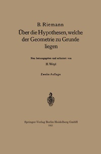 Abbildung von: Über die Hypothesen, welche der Geometrie zu Grunde liegen - Springer