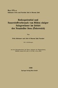 Cover: Redoxpotential und Sauerstoffverbrauch von B&ouml;den einiger Salzgew&auml;sser im Gebiet des Neusiedler Sees (&Ouml;sterreich) - Springer