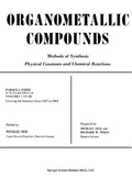 Cover: Organometallic Compounds - Springer