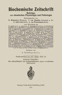Abbildung von: Die Abbaufähigkeit der Kuhmilchdiastase gegen verschiedene Stärkearten - Springer