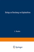 Cover: Beitr&auml;ge zur Berechnung von Kaplanturbinen - Springer