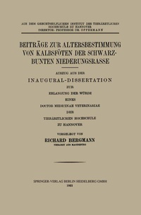 Abbildung von: Beiträge zur Altersbestimmung von Kalbsföten der Schwarzbunten Niederungsrasse - Springer
