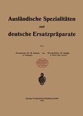 Cover: Ausl&auml;ndische Spezialit&auml;ten und deutsche Ersatzpr&auml;parate - Springer
