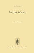 Cover: Psychologie der Sprache - Springer