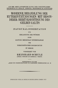 Abbildung von: Moderne Behandlung der Euterentzündungen mit Besonderer Berücksichtigung des Gelben Galts - Springer