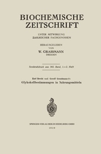 Abbildung von: Glykokollbestimmungen in Nahrungsmitteln - Springer