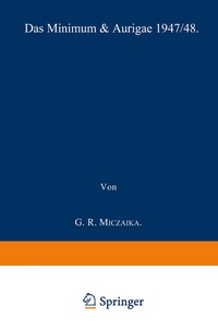 Abbildung von: Das Minimum von zeta Aurigae 1947/48 - Springer