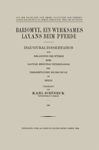 Abbildung von: Bariomyl, Ein Wirksames Laxans beim Pferde - Springer