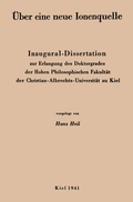 Cover: &Uuml;ber eine neue Ionenquelle - Springer
