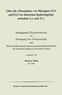 Abbildung von: Über die Absorption von flüssigem H2O und D2O im ultraroten Spektralgebiet zwischen 5 µ und 27 µ - Springer