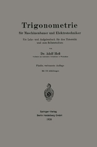 Abbildung von: Trigonometrie für Maschinenbauer und Elektrotechniker - Springer