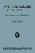 Cover: Psychologische Vorlesungen - J.F. Bergmann-Verlag