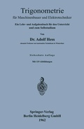 Cover: Trigonometrie f&uuml;r Maschinenbauer und Elektrotechniker - Springer