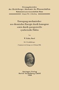 Cover: Erzeugung mechanischer aus chemischer Energie durch homogene sowie durch quergestreifte synthetische F&auml;den - Springer