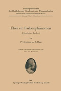 Cover: &Uuml;ber ein Farbenph&auml;nomen - Springer