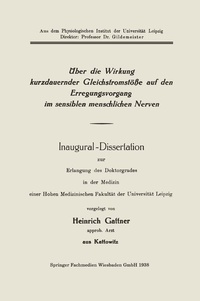 Abbildung von: Inaugural-Dissertation zur Erlangung des Doktorgrades in der Medizin einer Hohen Medizinischen Fakultät der Universität Leipzig - Springer