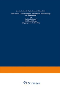 Abbildung von: Gibt es eine Anreicherung des radioaktiven Kaliumisotops im Organismus? - Springer