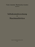 Cover: Selbstkostenberechnung f&uuml;r Maschinenfabriken - Springer