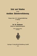 Cover: Licht und Schatten bei der deutschen Arbeiterversicherung - Springer