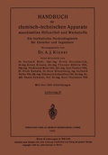 Cover: Handbuch der chemisch-technischen Apparate maschinellen Hilfsmittel und Werkstoffe - Springer