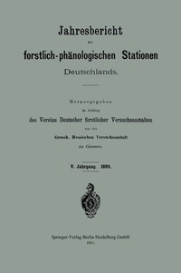 Abbildung von: Jahresbericht der forstlich-phänologischen Stationen Deutschlands - Springer