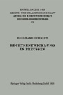 Cover: Rechtsentwicklung in Preussen - Springer